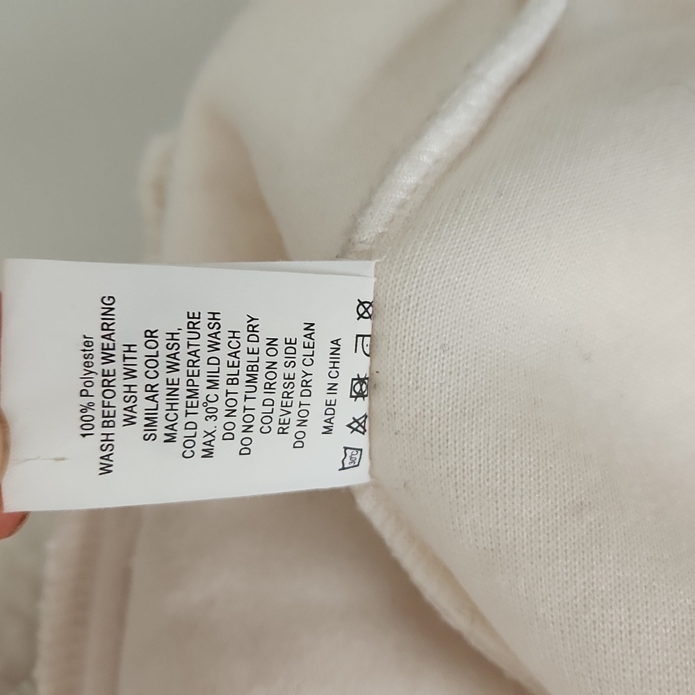 Zyia Off White Flying V Fleece Sherpa Jacket Women's Sz Medium - Picture 6 of 11